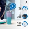 Ice Shaker Insulated Stainless Steel Shaker Bottle | 26oz, Mermaid | Cold for 30+…
