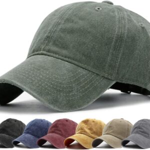 HH HOFNEN Men Women Washed Distressed Twill Cotton Baseball Cap Vintage Adjustable Dad Hat