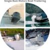 Single Ram Boat Transom Support Saver with 2 Pcs Trailering Motor Locks for Marine…