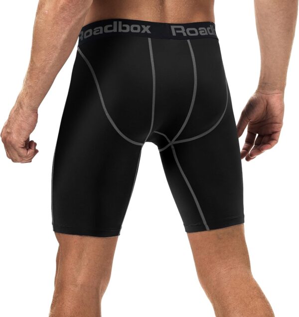 Roadbox 1 or 2 Pack Compression Shorts for Men, Athletic Workout Performance…