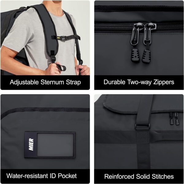 MIER Water Resistant Backpack Duffle Heavy Duty Convertible Duffle Bag with…