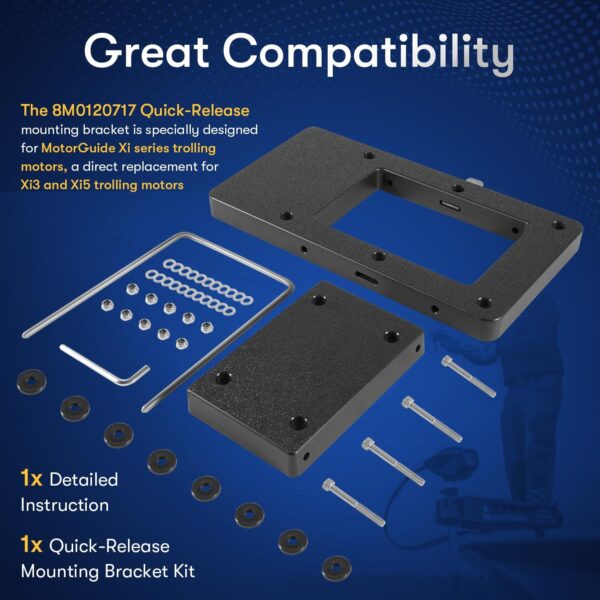 8M0120717 Xi Series Quick-Release Trolling Motor Mounting Bracket Kit Replace for…