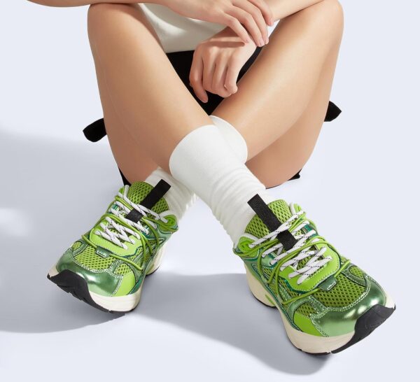 LUCKY STEP Women’s Fashion Walking Shoes Running Platform Mesh Casual Sport Gym Work…