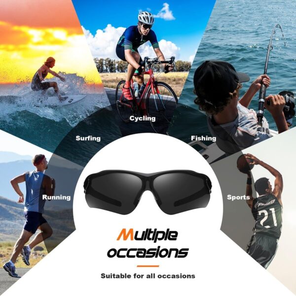 FAGUMA Polarized Sports Sunglasses for Men Women Fishing Cycling Running Golf…