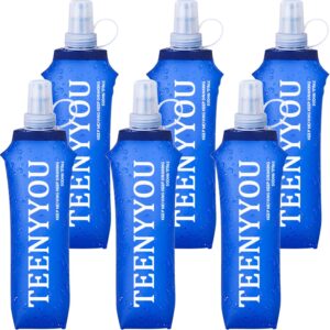 6 Pack Soft Water Bottle Collapsible Water Bottles TPU Running Soft Flask Folding…