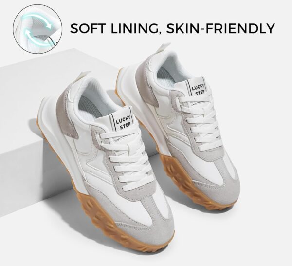 LUCKY STEP Women’s Platform Tennis Walking Shoe Retro Chunky Casual Breathable Durable…