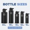 IRON FLASK Camping & Hiking Hydration Flask with 3 Lids – Stainless Steel, Double…
