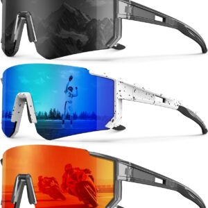 Polarized Sport Sunglasses-Men-Women Running-Sunglasses: Cycling Sun Glasses UV…