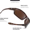 Xagger Polarized Wrap Around Sport Sunglasses for Men Women TR90 Frame