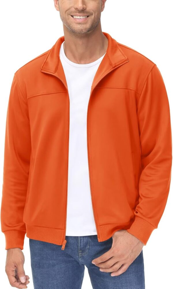 MAGCOMSEN Men’s Track Jackets Lightweight Full-Zip Casual Coat Workout Running…
