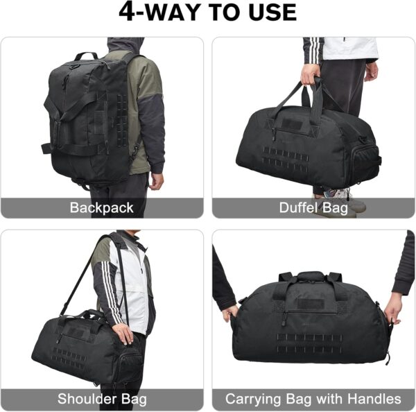 G4Free 70L Large Tactical Duffle Bag Men Sports Gym Backpack with Shoes…