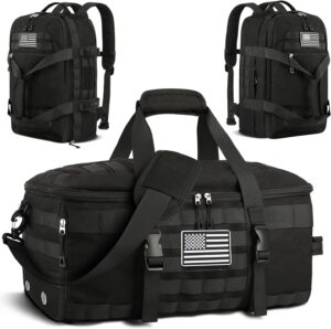 ETRONIK Gym Bags for Men Women, Tactical Duffle Bag Backpack with Shoe…