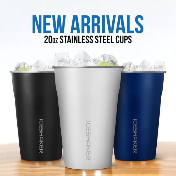 Ice Shaker Insulated Stainless Steel Shaker Bottle | 26oz, Mermaid | Cold for 30+…