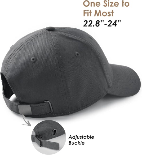 FURTALK Mens Structured Baseball Cap Adjustable Washed Cotton Golf Dad Hat Plain…