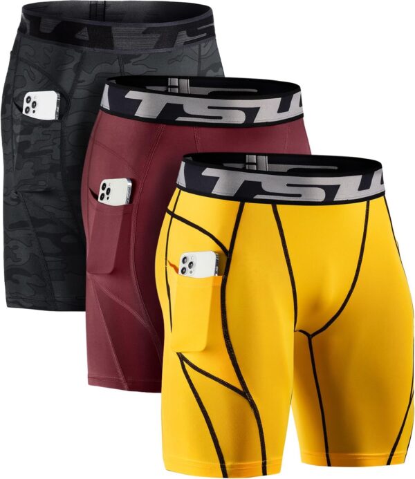 TSLA Men’s Athletic Compression Shorts, Active Cool Dry Sports Performance Running…