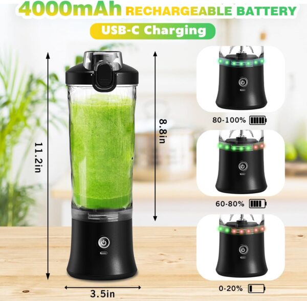 Portable Blender Personal Juicer for Shakes and Smoothies – 20 OZ Electric Protein…