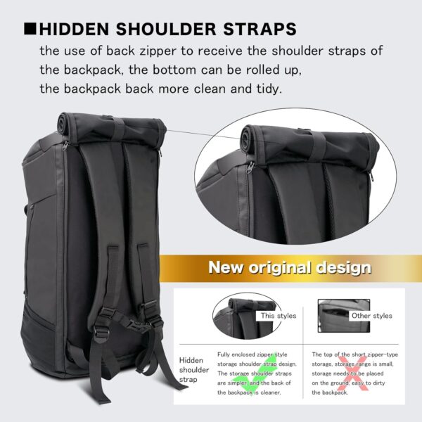 40L Travel Duffle Bag, 4-in-1 Large Gym Bag with Shoe & Wet Clothes and…