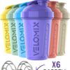 -6 PACK- 20 OZ Protein Shaker Bottles for Protein Mixes, Shaker Cups for Protein…