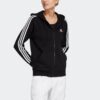 adidas Women’s Essentials 3-Stripes French Terry Regular Full-Zip Hoodie