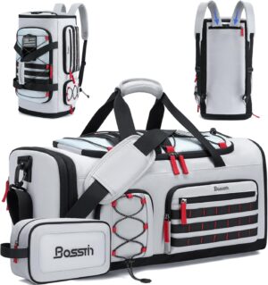 Bosstin Gym Bag for Men & Women, 45L Travel Duffle Sports Duffel Bag Gym…