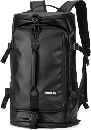 Gym Duffle Bag Backpack with Shoe Compartment,4 ways Travel Backpack for…