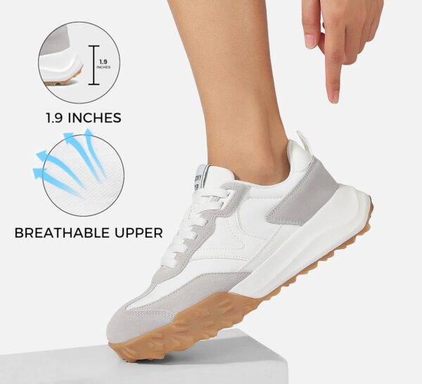 LUCKY STEP Women’s Platform Tennis Walking Shoe Retro Chunky Casual Breathable Durable…