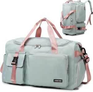Eslcorri Gym Duffle Bag for Women Men, Sports Backpack with Wet & Shoe…