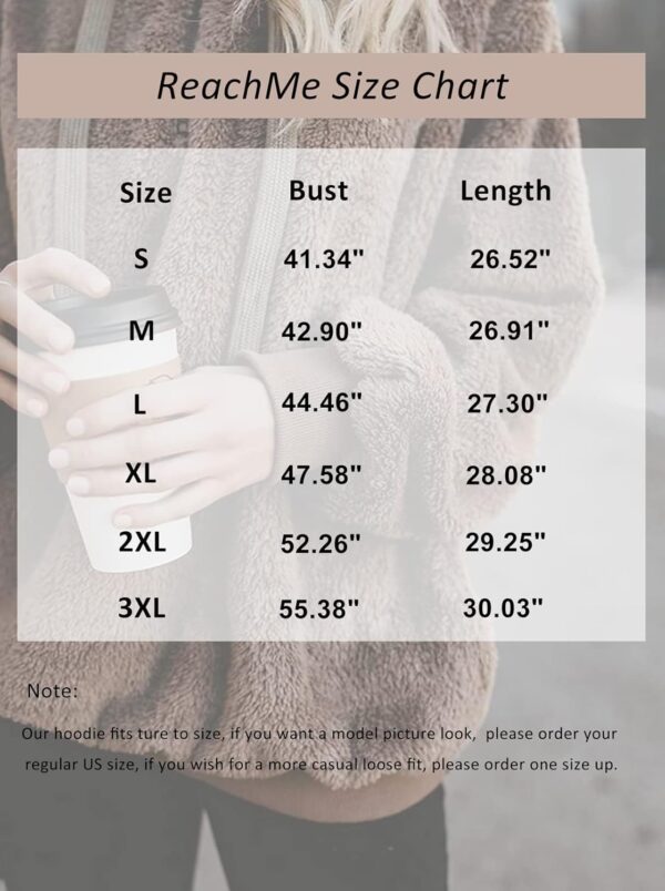 ReachMe Womens Oversized Sherpa Pullover Hoodie with Pockets Fuzzy Fleece Sweatshirt…