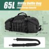 65L Large Travel Duffle Bag Military Tactical Backpack, Army Assault Pack 3…