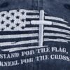 Christian Jesus Cross Hats for Men, Stand for The Flag Kneel for The Cross Baseball Cap