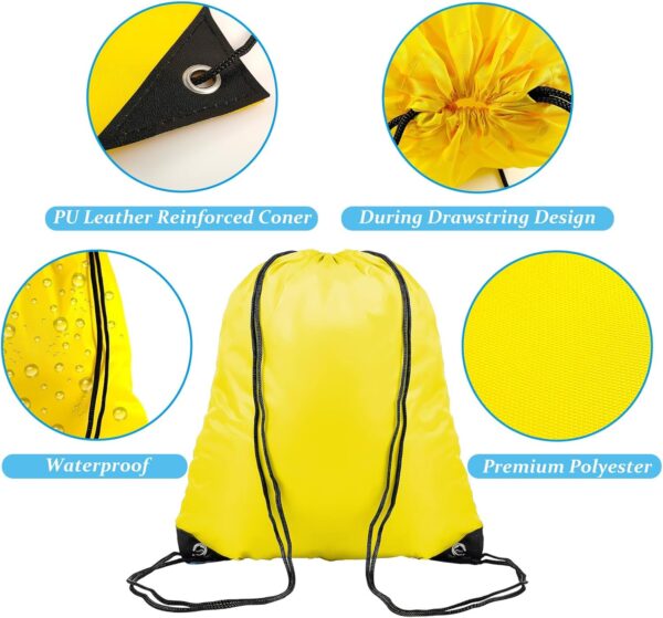 120 Pack Drawstring Bags Bulk, 12 Color Gym Drawstring Backpack Bulk for…