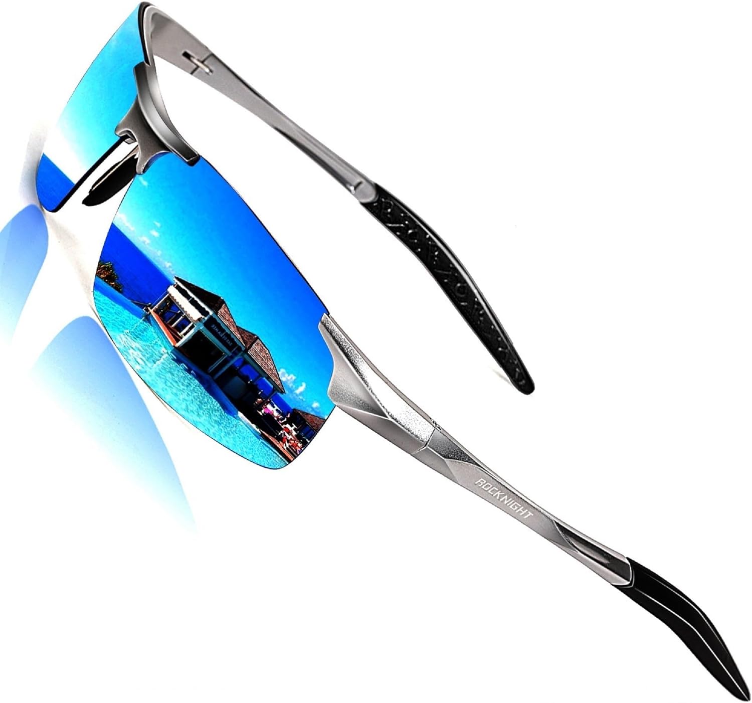 ROCKNIGHT Driving HD Polarized UV400 Protection Ultra light Al-Mg Golf Fishing Outdoor...