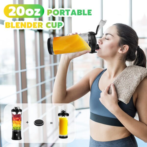 Portable Blender Personal Juicer for Shakes and Smoothies – 20 OZ Electric Protein…