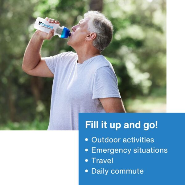 Campbell Ultrafiltration+ Water Filter Bottle – 16 fl. oz., Purification On the Go,…