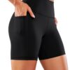 CRZ YOGA Women's Naked Feeling Biker Shorts with Pockets 6'' - High Waisted Yoga Gym...
