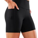 CRZ YOGA Women's Naked Feeling Biker Shorts with Pockets 6'' - High Waisted Yoga Gym...