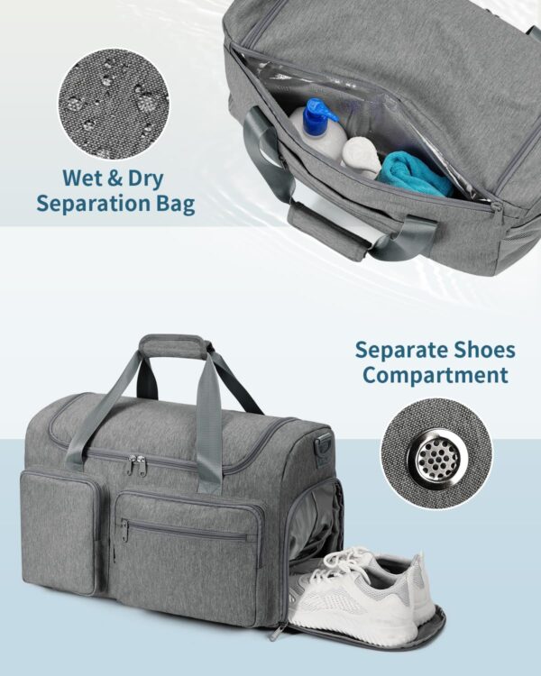 Travel Duffel Bag 27L Gym Bag with Shoe Compartment Carry on Overnight…