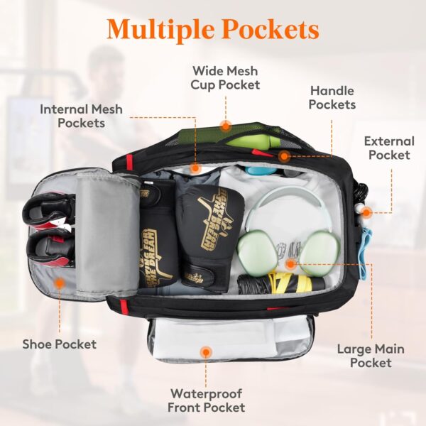 Lifewit Gym Bag for Men & Women with Shoe Compartment, 40L Carry On Duffle…