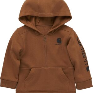 Carhartt Kid’s CA6702 Long-Sleeve Quilted Jersey Half-Zip Sweatshirt – Boys