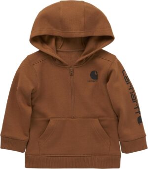 Carhartt Kid’s CA6702 Long-Sleeve Quilted Jersey Half-Zip Sweatshirt – Boys