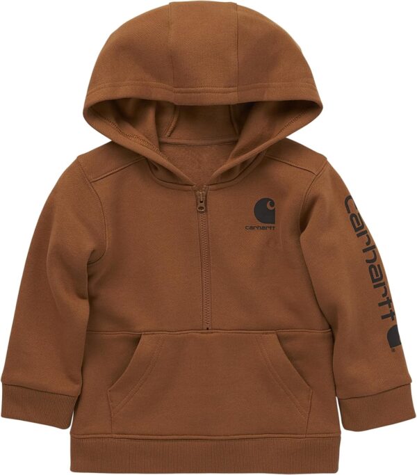 Carhartt Kid’s CA6702 Long-Sleeve Quilted Jersey Half-Zip Sweatshirt – Boys