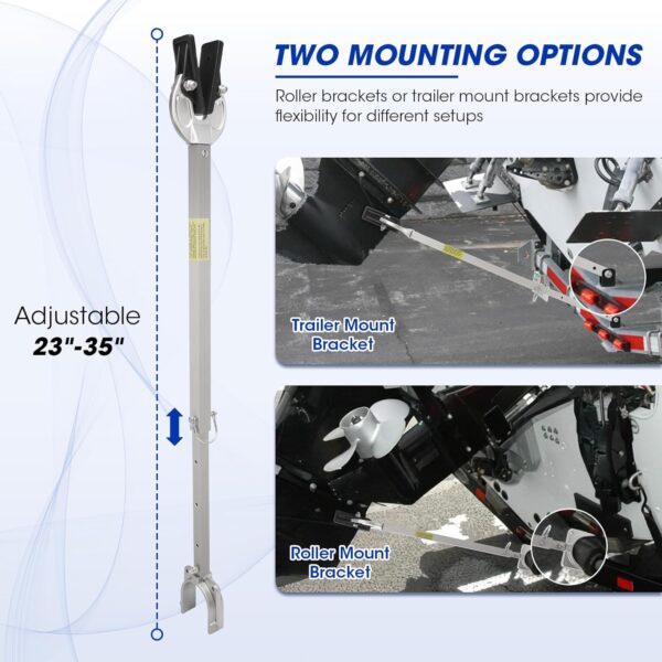 Adjustable Transom Saver from 23 to 35 Inches, Boat Motor Support with Heavy-Duty…