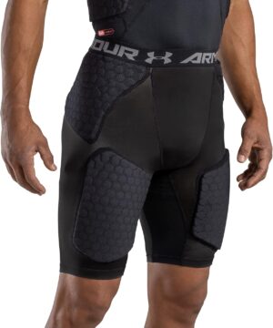 Under Armour GameDay 5-Pad Football Compression Girdle/Shorts, Football Padded Shorts,…