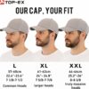 TOP-EX L/XL/XXL Unisex Moisture Wicking Baseball Cap Breathable Sport Hats Sun…