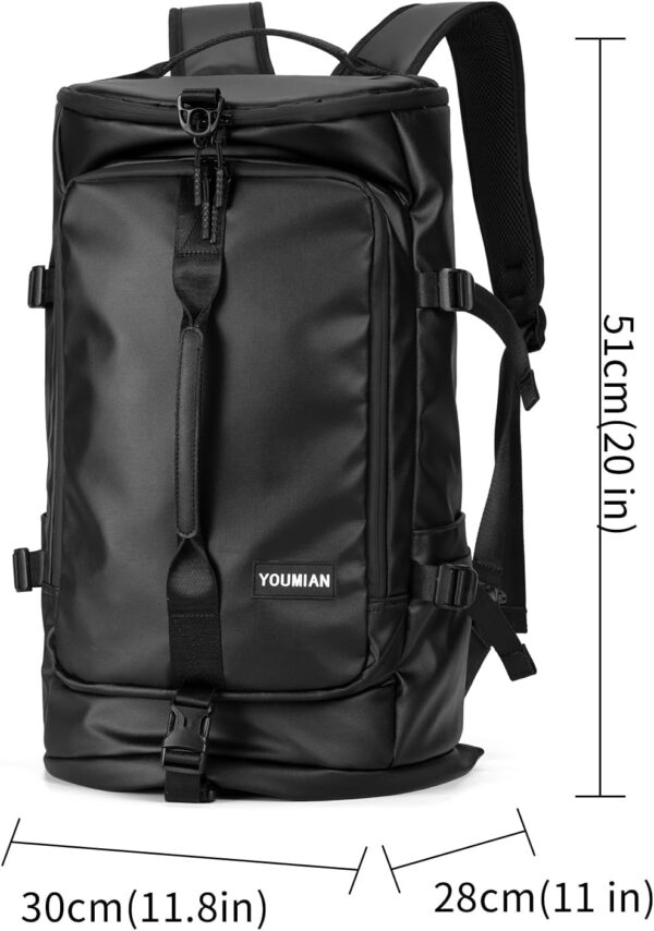 Gym Duffle Bag Backpack with Shoe Compartment,4 ways Travel Backpack for…