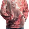 Animal White Fox On Cherry Flowers Adult Hoodies Casual Sweatshirt Long Sleeve…