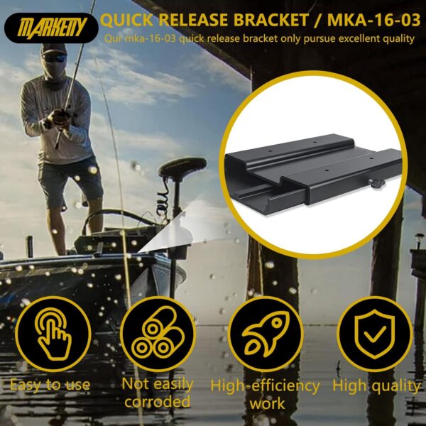 1854035 MKA-16-03 Quick Release Bracket, Trolling Motor Quick Release Mount Compatible…