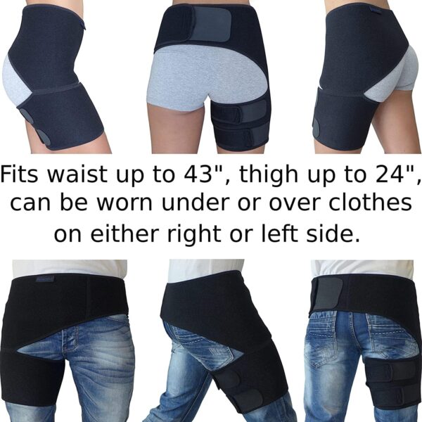 Hip Brace for Sciatica Pain Relief – Compression Support Wrap for Thigh Injury, Pulled…