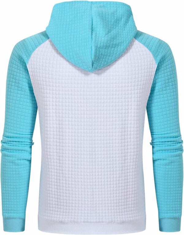 Yundobop Men’s Pullover Hoodies Plaid Jacquard Long Sleeve Drawstring Hipster Casual…
