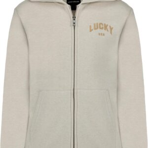 Lucky Brand Boys’ Long Sleeve Fleece Full Zip Hoodie, Comfortable, Relaxed Fit with…